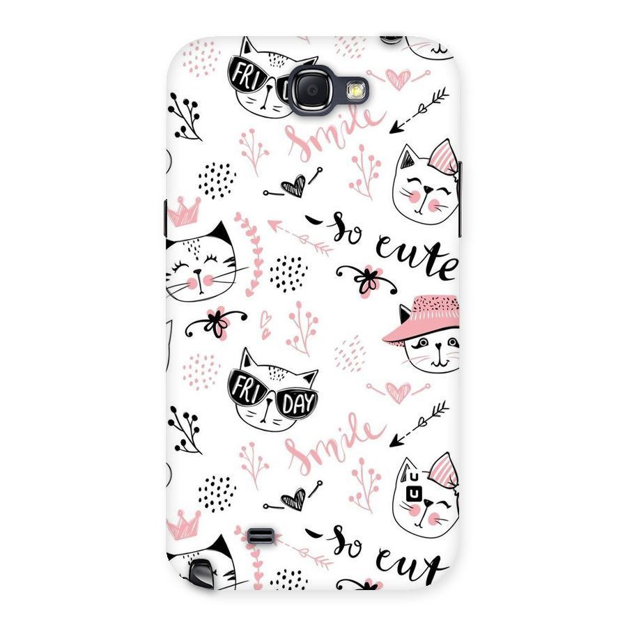 Cute Cat Swag Back Case for Galaxy Note 2