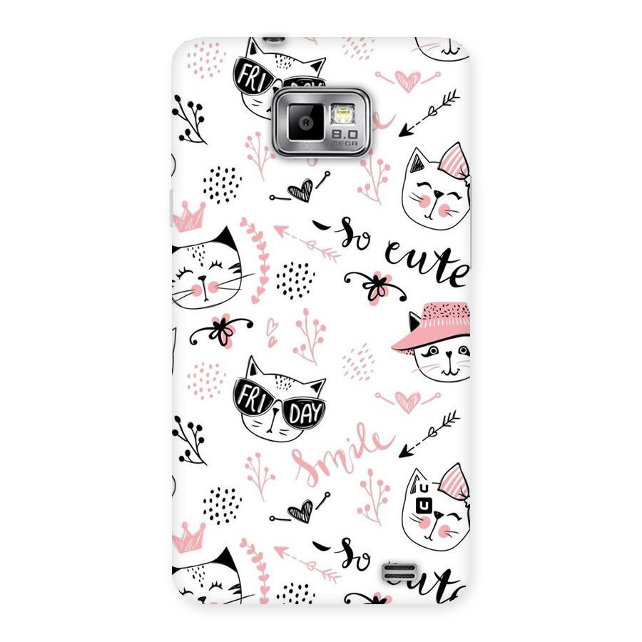 Cute Cat Swag Back Case for Galaxy S2