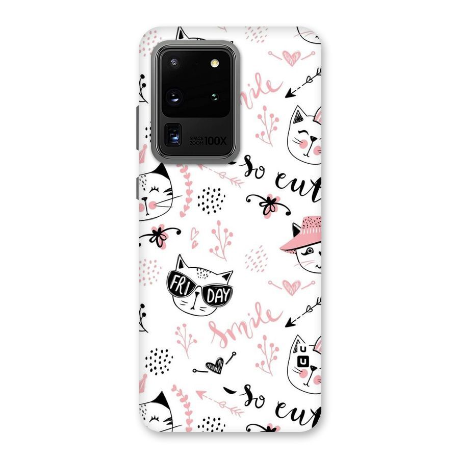 Cute Cat Swag Back Case for Galaxy S20 Ultra