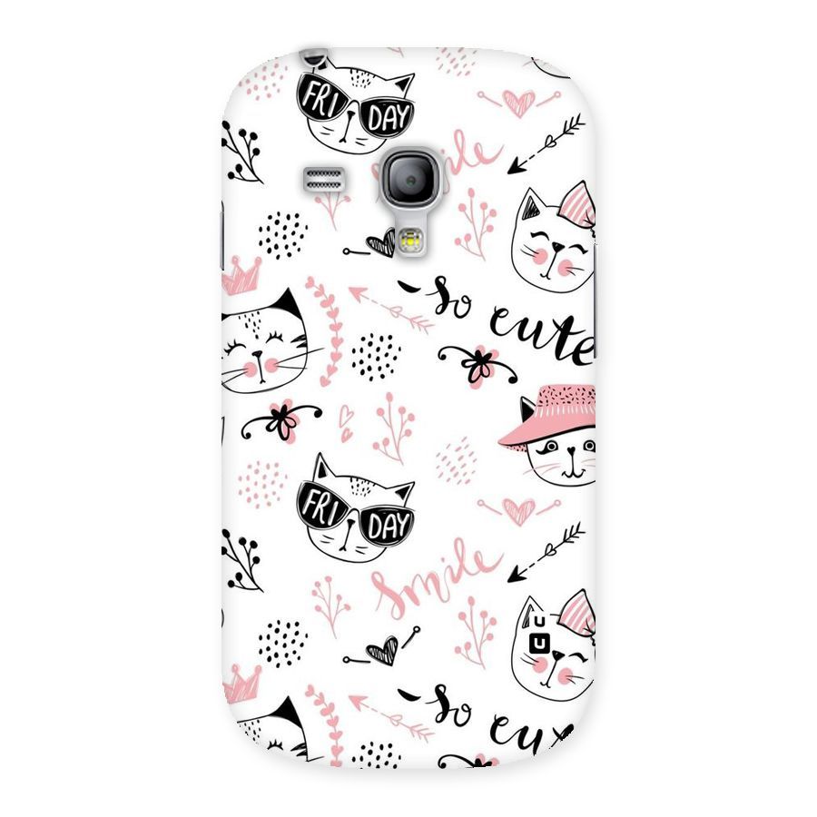 Cute Cat Swag Back Case for Galaxy S3 Mini