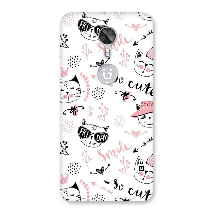 Cute Cat Swag Back Case for Gionee A1
