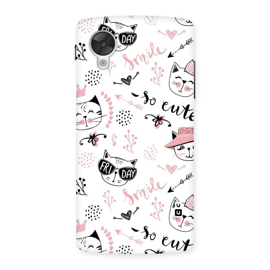 Cute Cat Swag Back Case for Google Nexsus 5