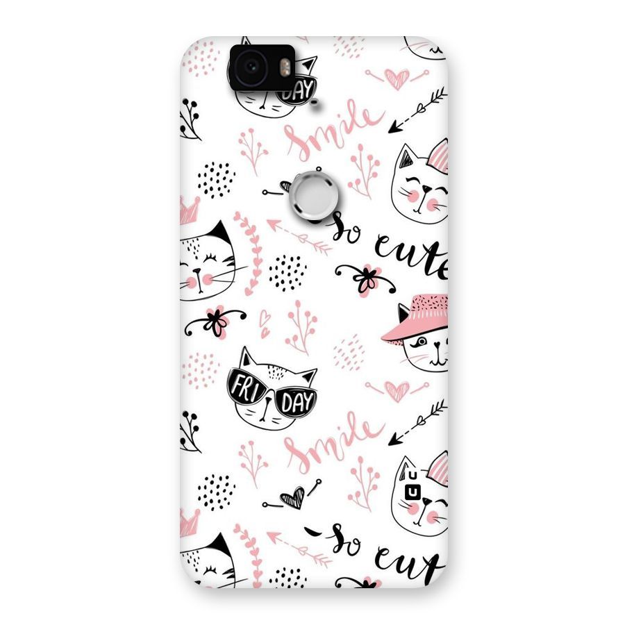 Cute Cat Swag Back Case for Google Nexus-6P