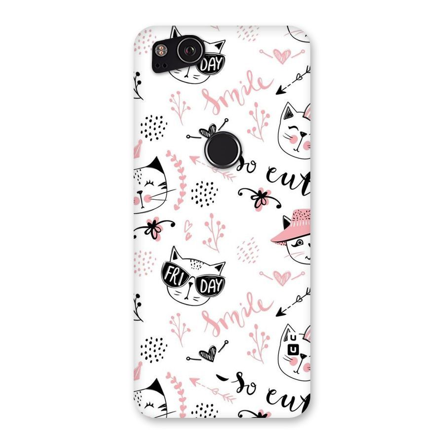 Cute Cat Swag Back Case for Google Pixel 2