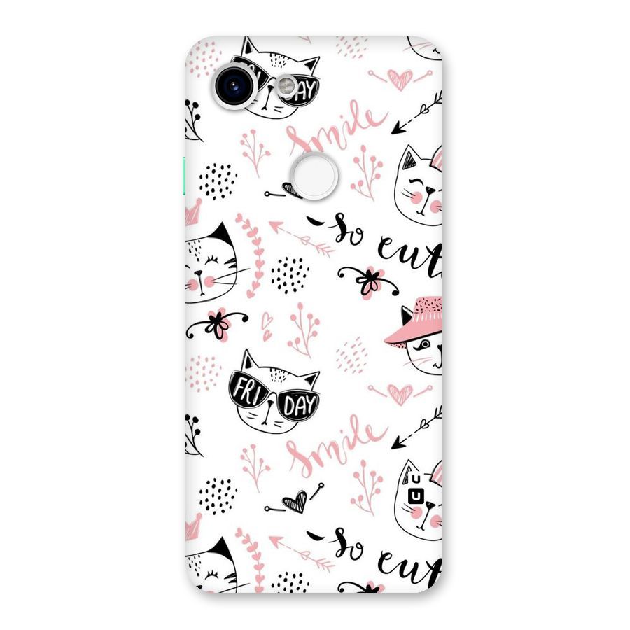 Cute Cat Swag Back Case for Google Pixel 3