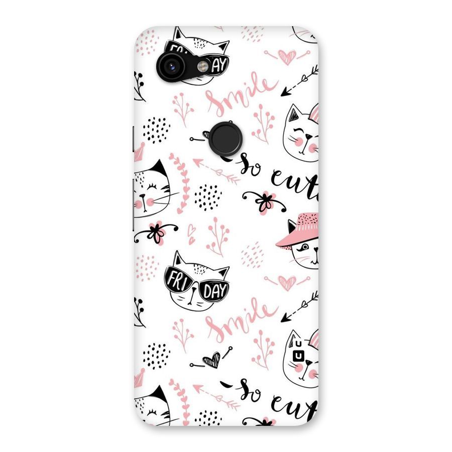 Cute Cat Swag Back Case for Google Pixel 3a