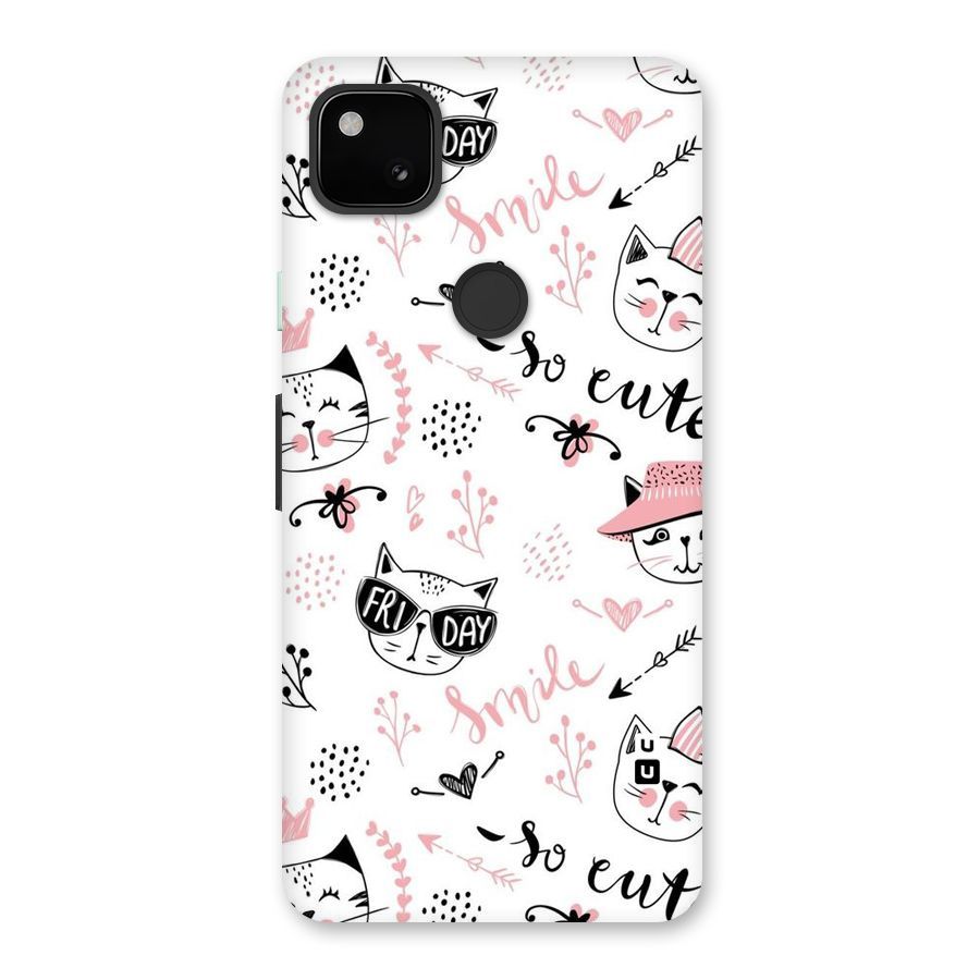 Cute Cat Swag Back Case for Google Pixel 4a