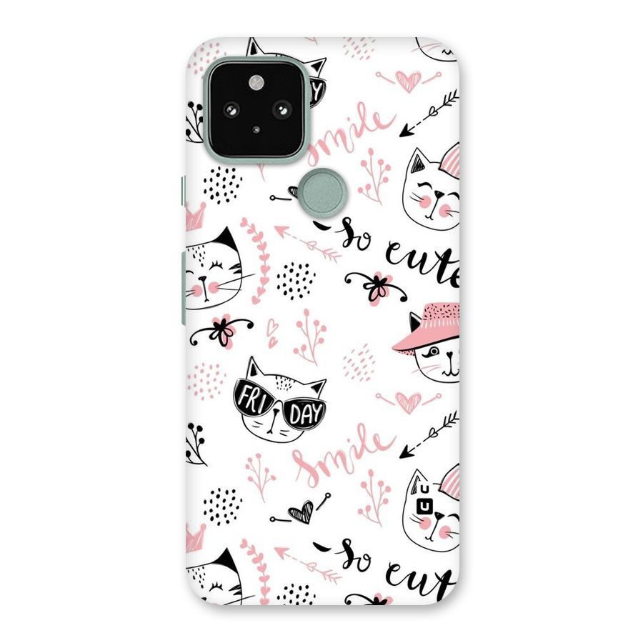 Cute Cat Swag Back Case for Google Pixel 5
