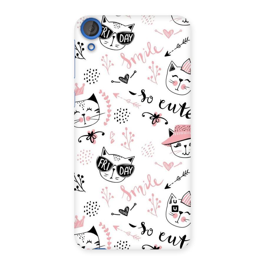 Cute Cat Swag Back Case for HTC Desire 820s