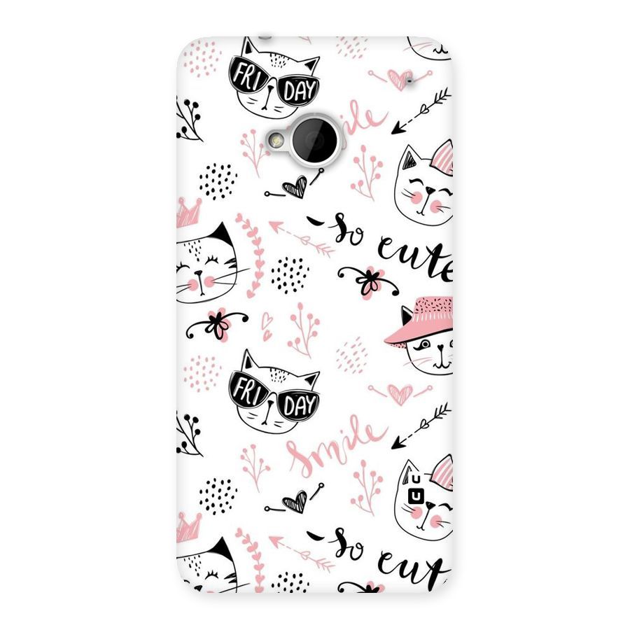 Cute Cat Swag Back Case for HTC One M7