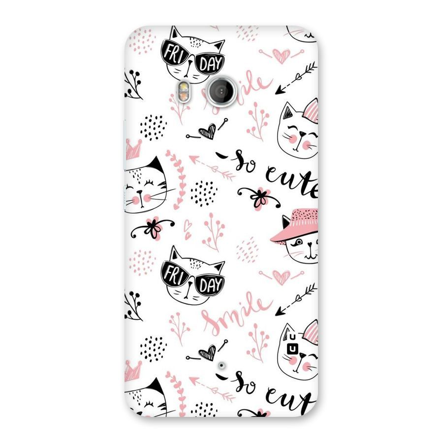 Cute Cat Swag Back Case for HTC U11