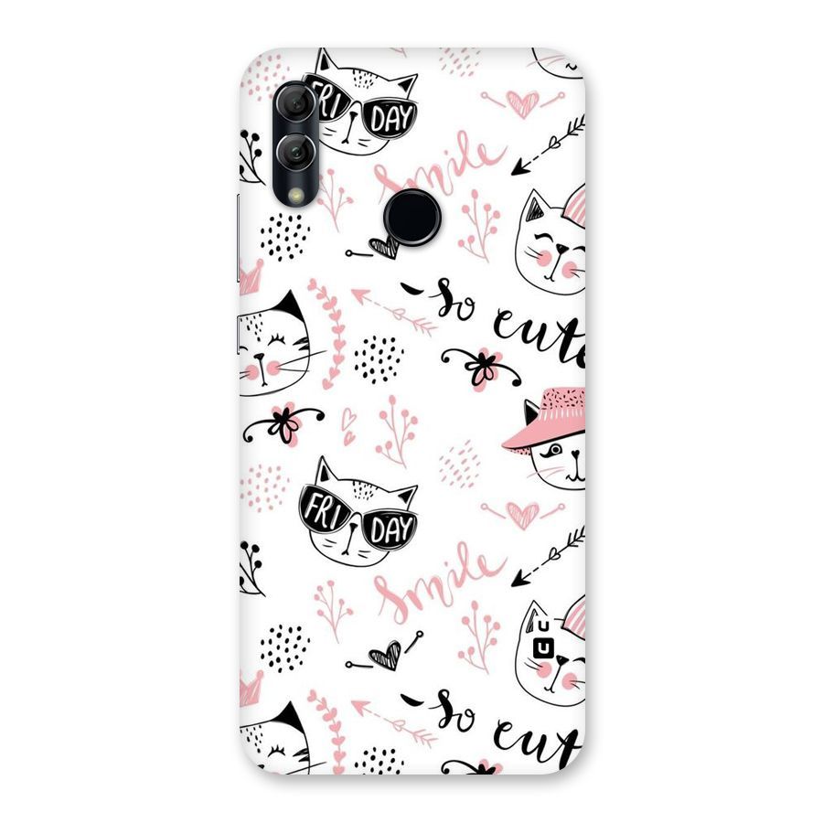 Cute Cat Swag Back Case for Honor 10 Lite
