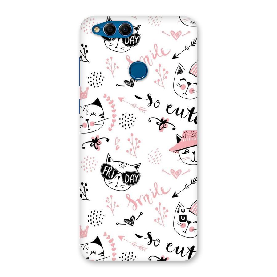 Cute Cat Swag Back Case for Honor 7X