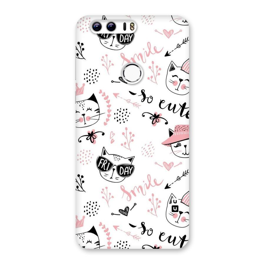 Cute Cat Swag Back Case for Honor 8