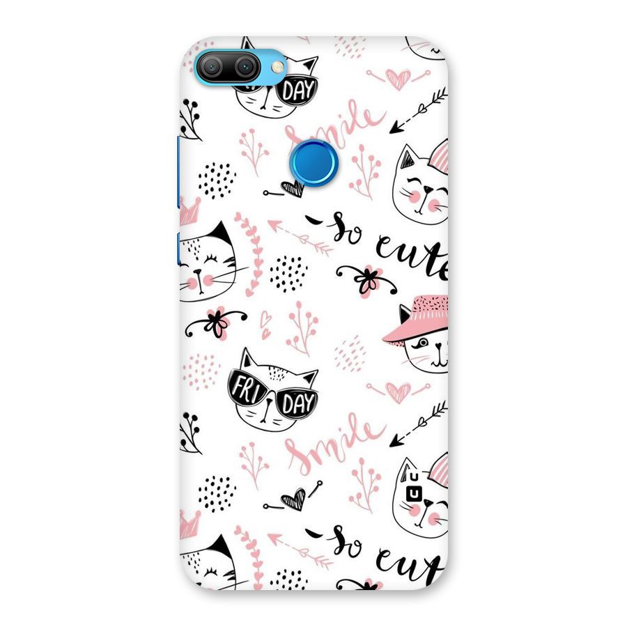 Cute Cat Swag Back Case for Honor 9N