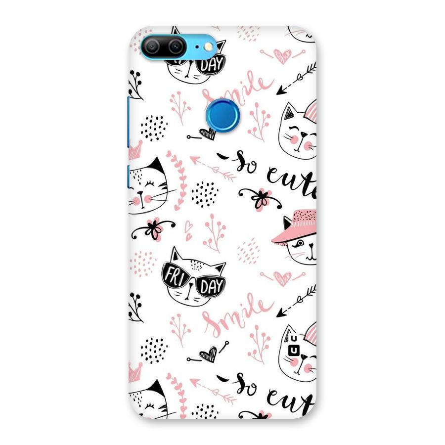 Cute Cat Swag Back Case for Honor 9 Lite
