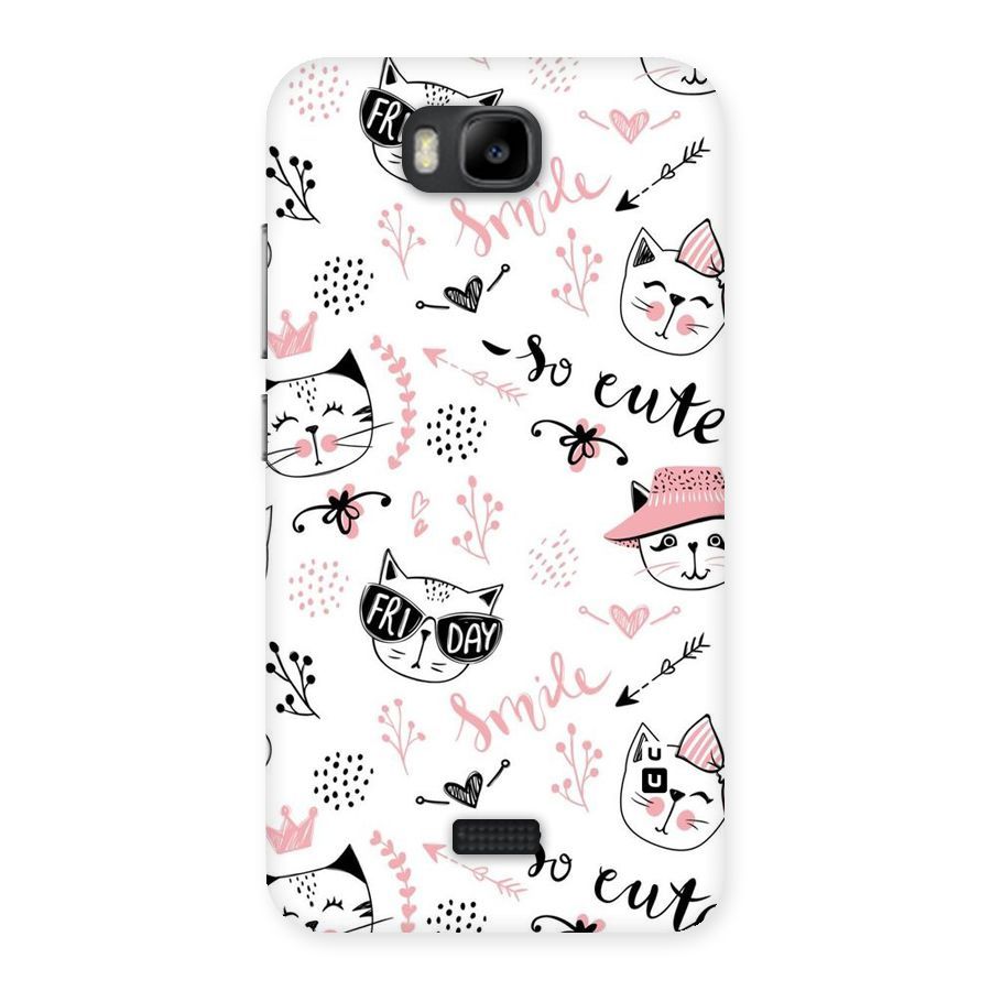Cute Cat Swag Back Case for Honor Bee