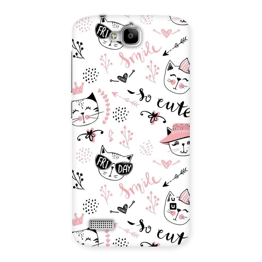 Cute Cat Swag Back Case for Honor Holly