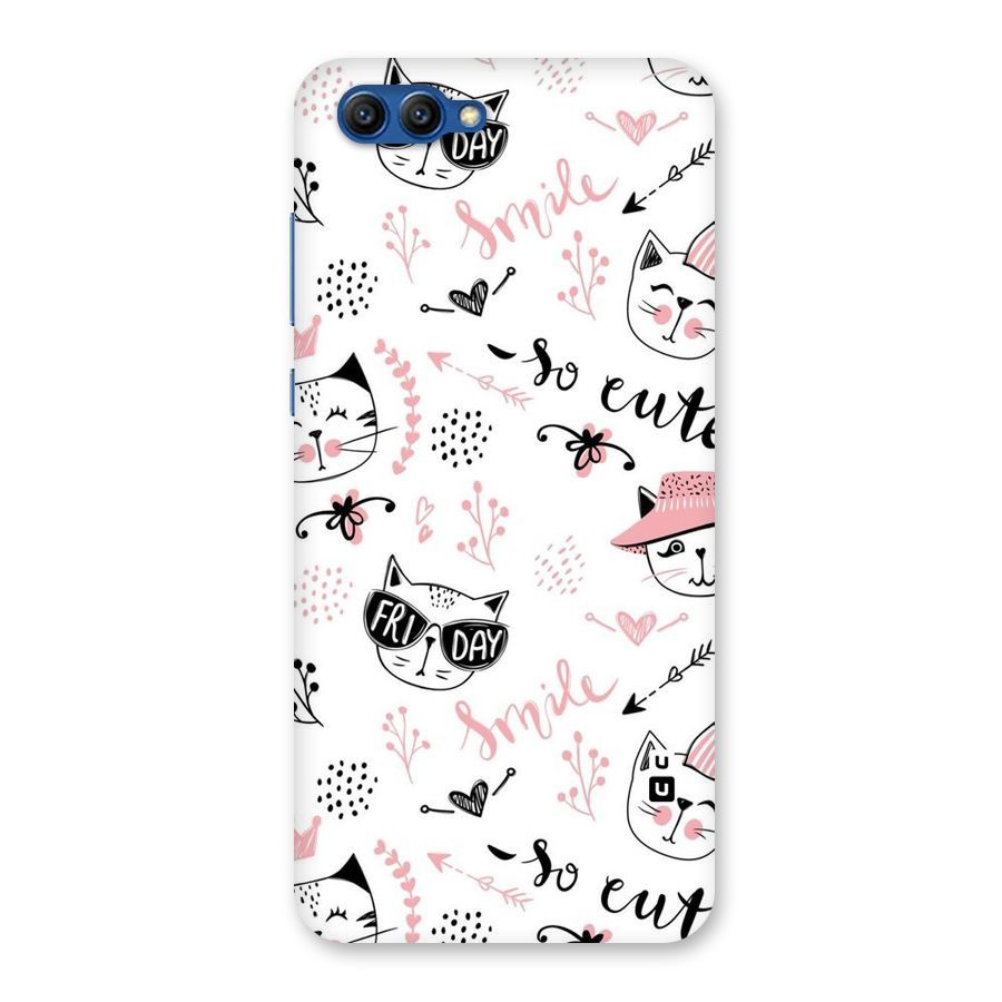 Cute Cat Swag Back Case for Honor View 10