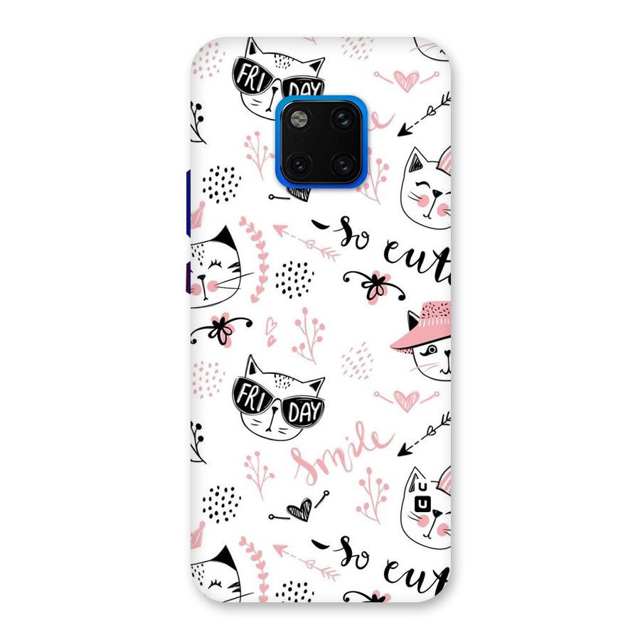 Cute Cat Swag Back Case for Huawei Mate 20 Pro