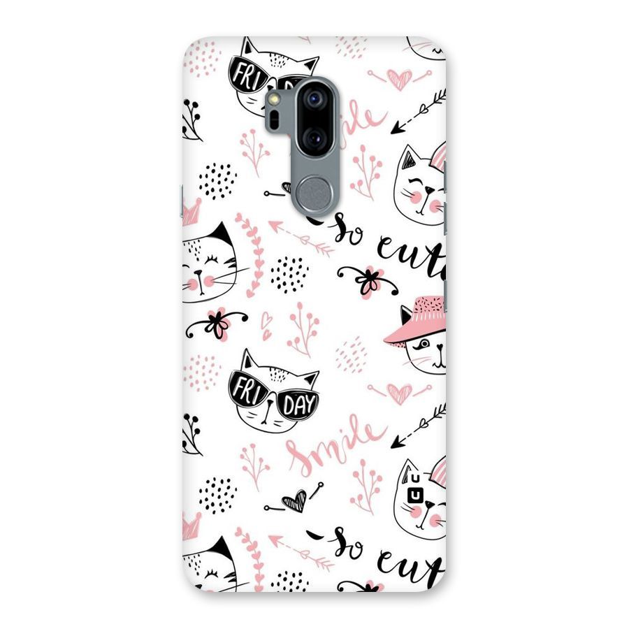 Cute Cat Swag Back Case for LG G7