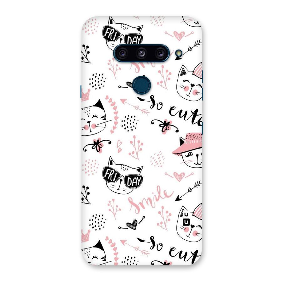 Cute Cat Swag Back Case for LG  V40 ThinQ