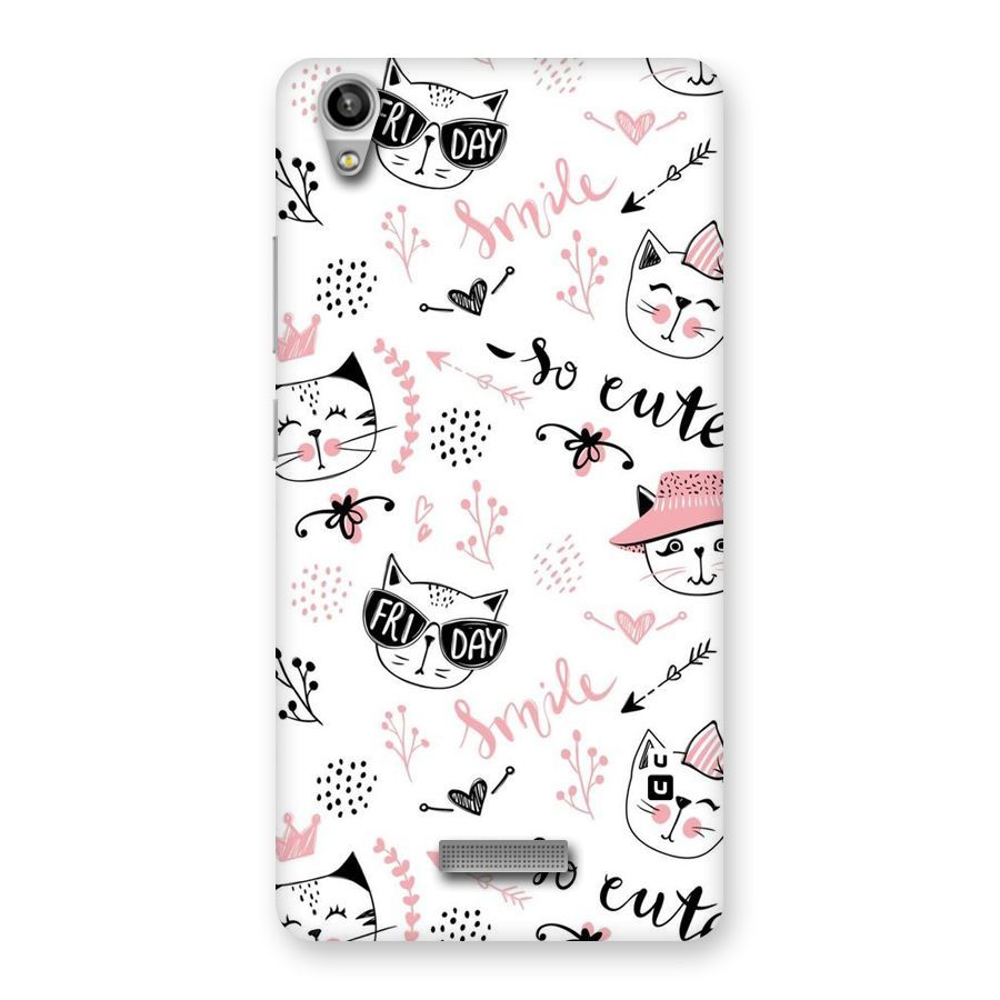 Cute Cat Swag Back Case for Lava-Pixel-V1