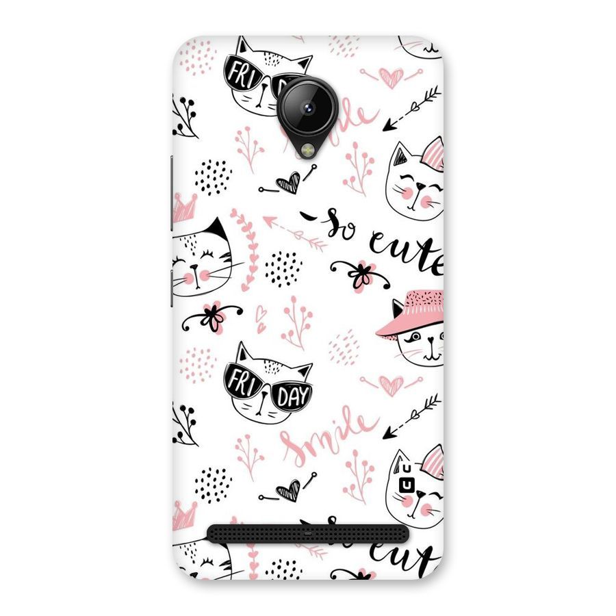 Cute Cat Swag Back Case for Lenovo C2