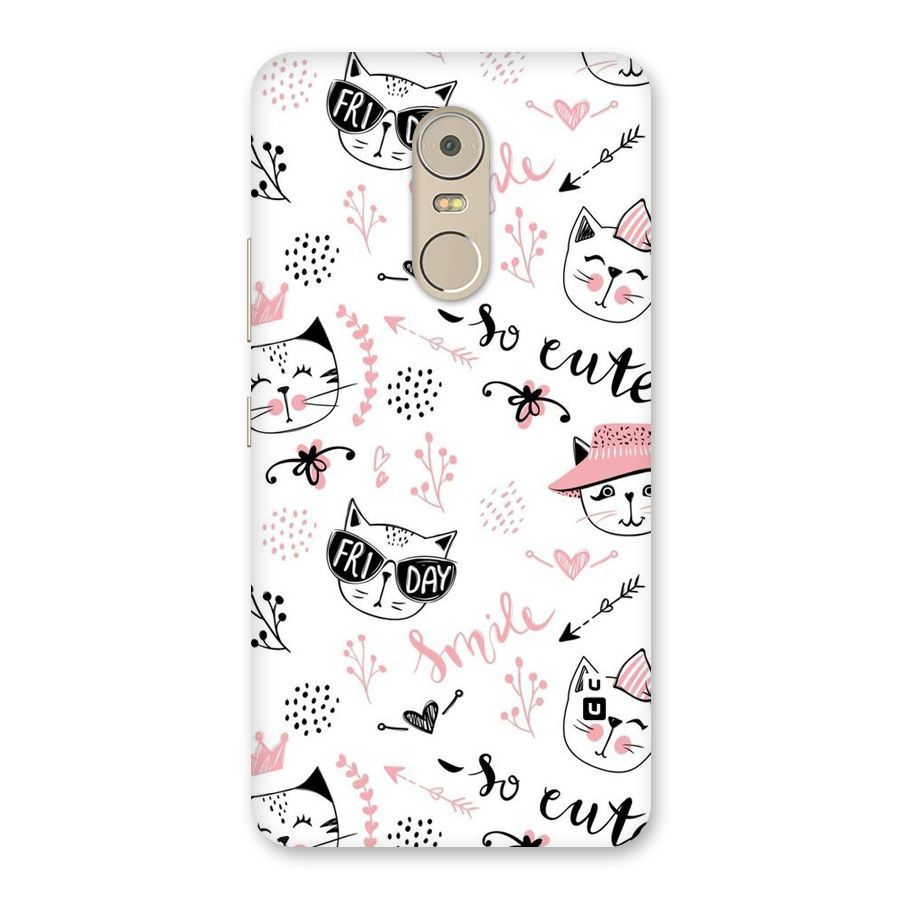Cute Cat Swag Back Case for Lenovo K6 Note