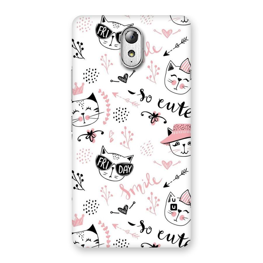 Cute Cat Swag Back Case for Lenovo Vibe P1M