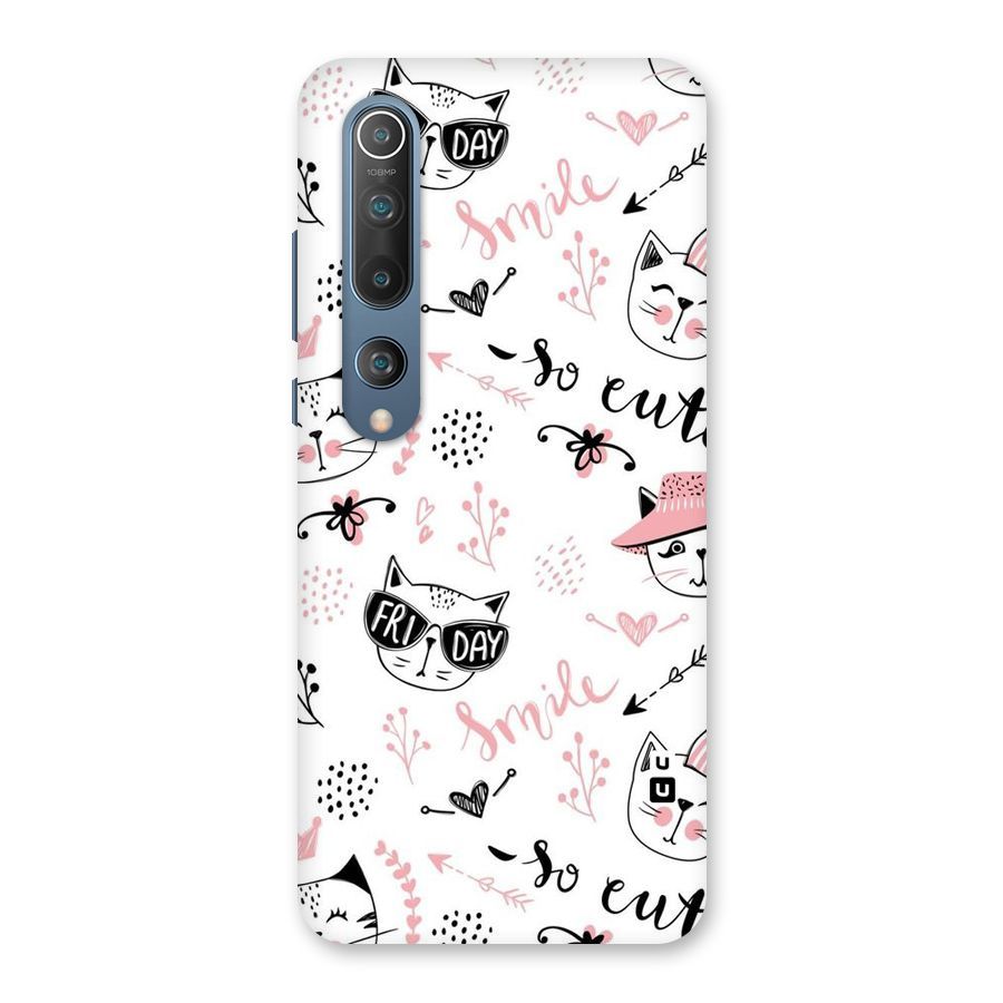 Cute Cat Swag Back Case for Mi 10