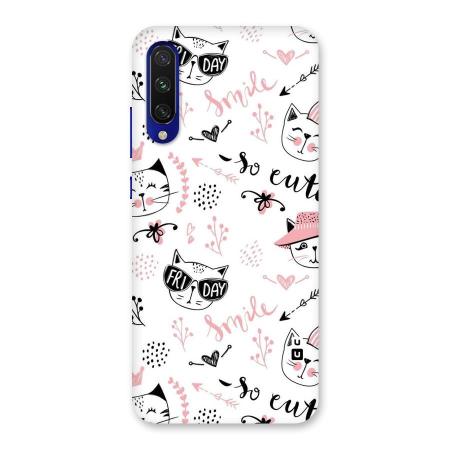 Cute Cat Swag Back Case for Mi A3