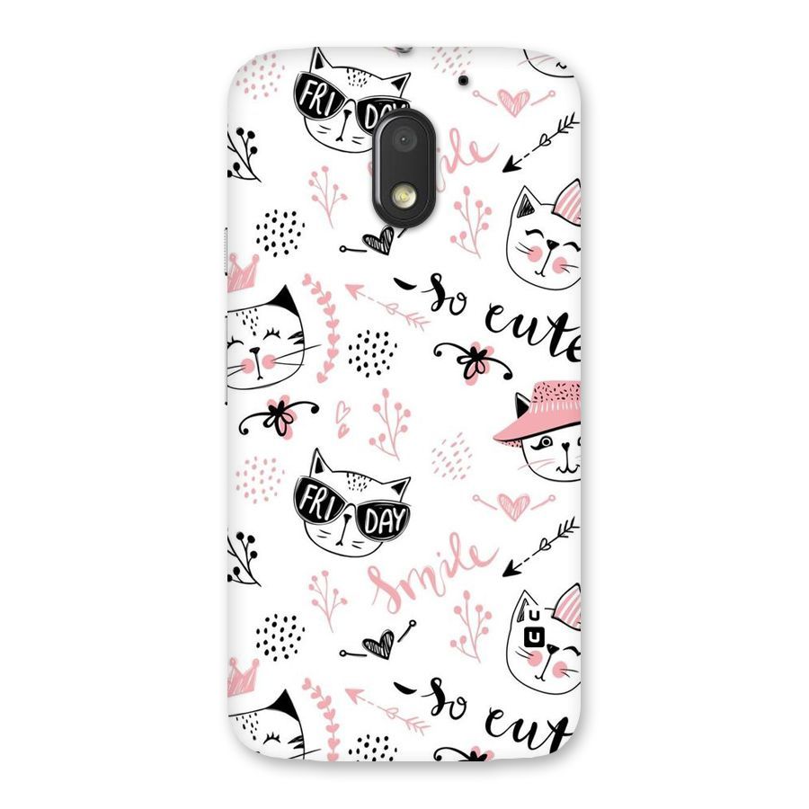 Cute Cat Swag Back Case for Moto E3 Power