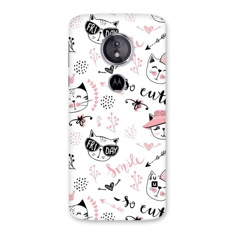 Cute Cat Swag Back Case for Moto E5