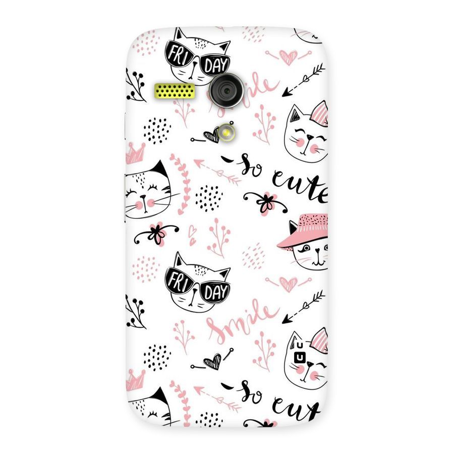Cute Cat Swag Back Case for Moto G