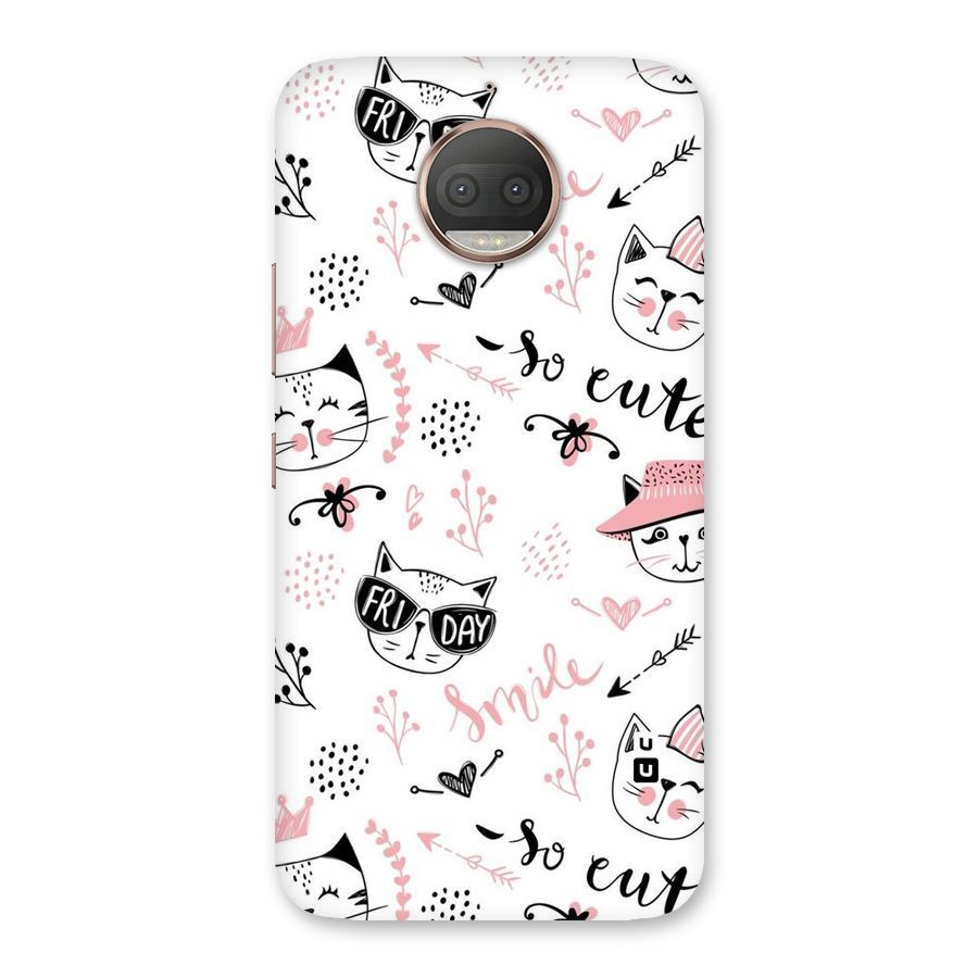 Cute Cat Swag Back Case for Moto G5s Plus