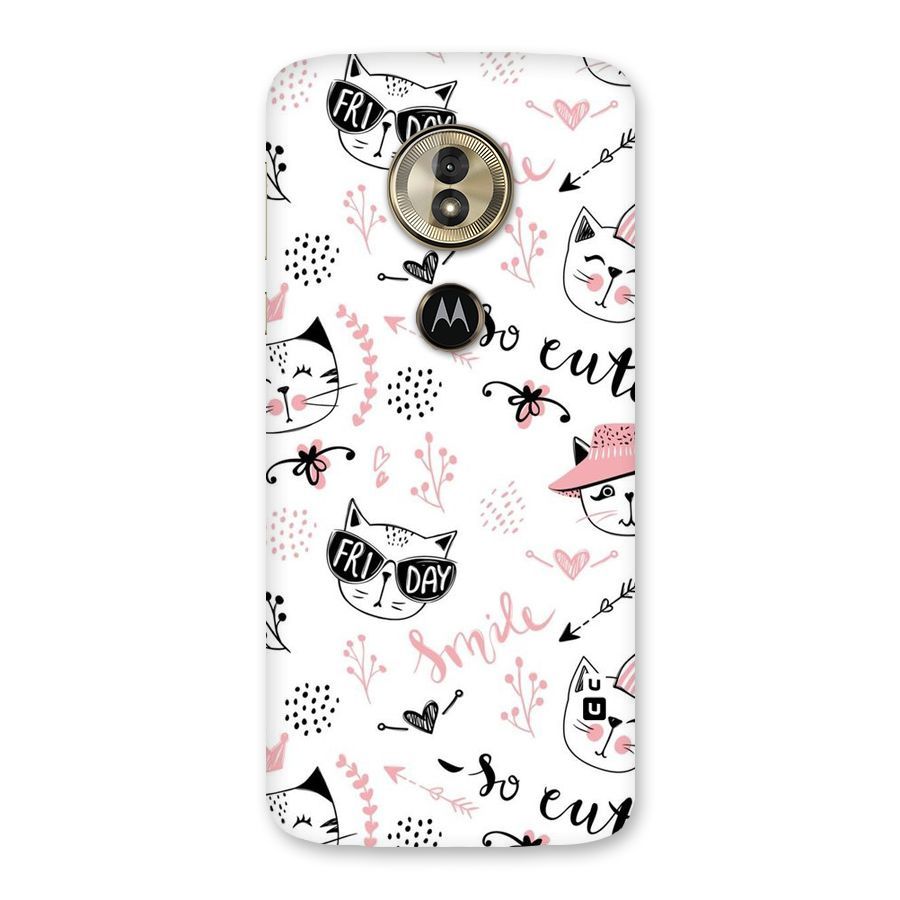 Cute Cat Swag Back Case for Moto G6 Play