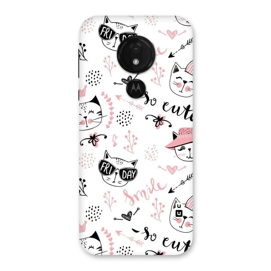 Cute Cat Swag Back Case for Moto G7 Power