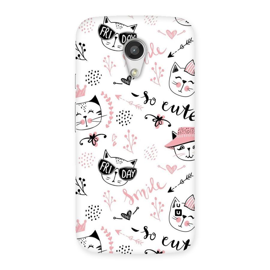 Cute Cat Swag Back Case for Moto G 2nd Gen