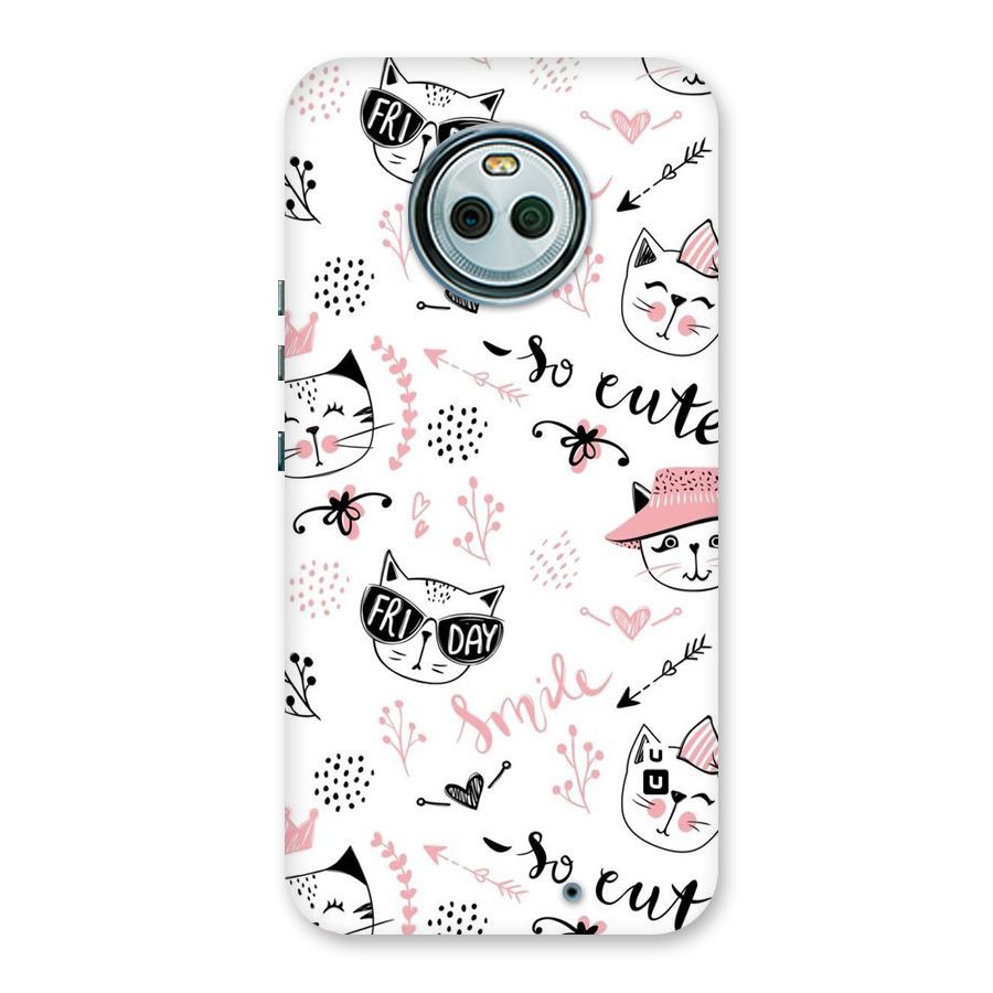 Cute Cat Swag Back Case for Moto X4