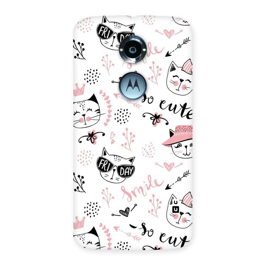 Cute Cat Swag Back Case for Moto X 2nd Gen