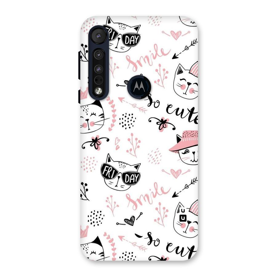 Cute Cat Swag Back Case for Motorola One Macro