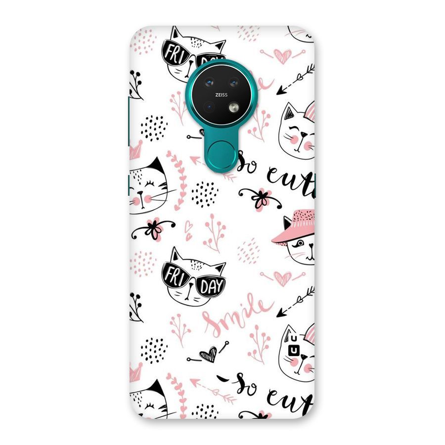 Cute Cat Swag Back Case for Nokia 7.2
