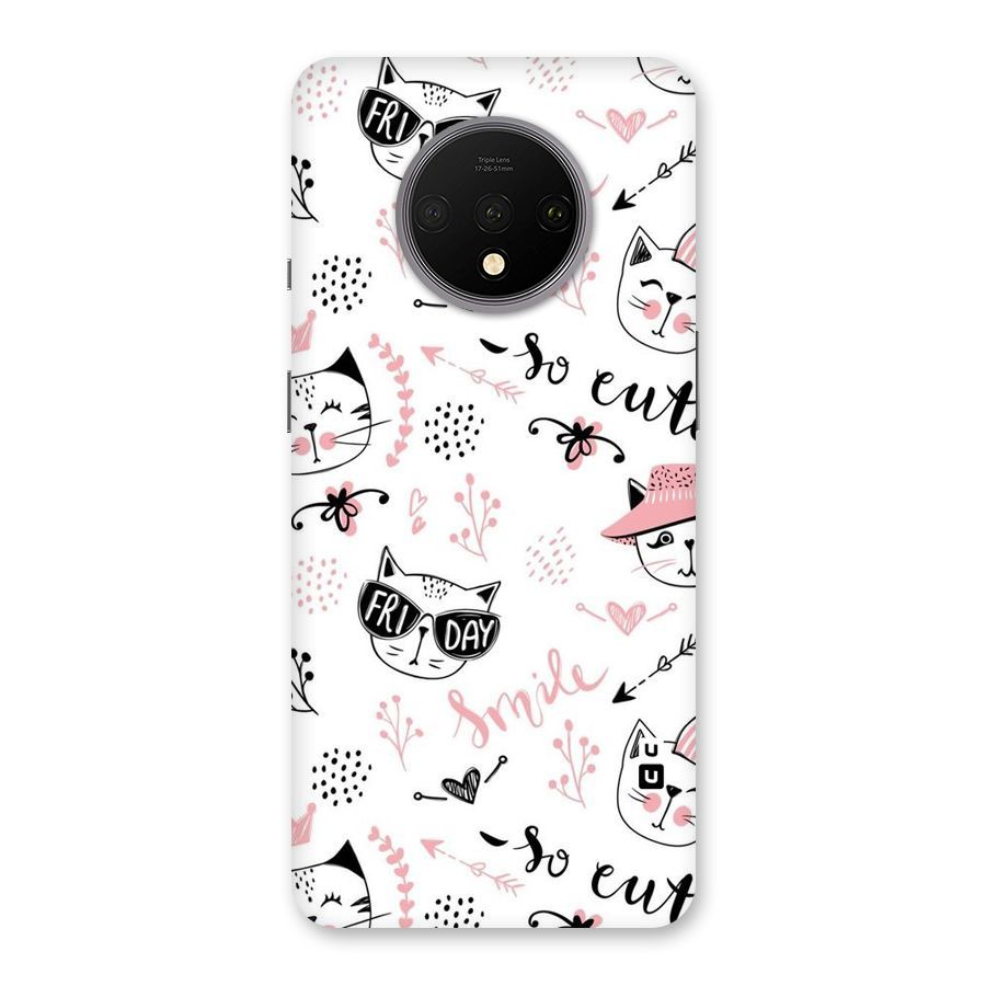 Cute Cat Swag Back Case for OnePlus 7T