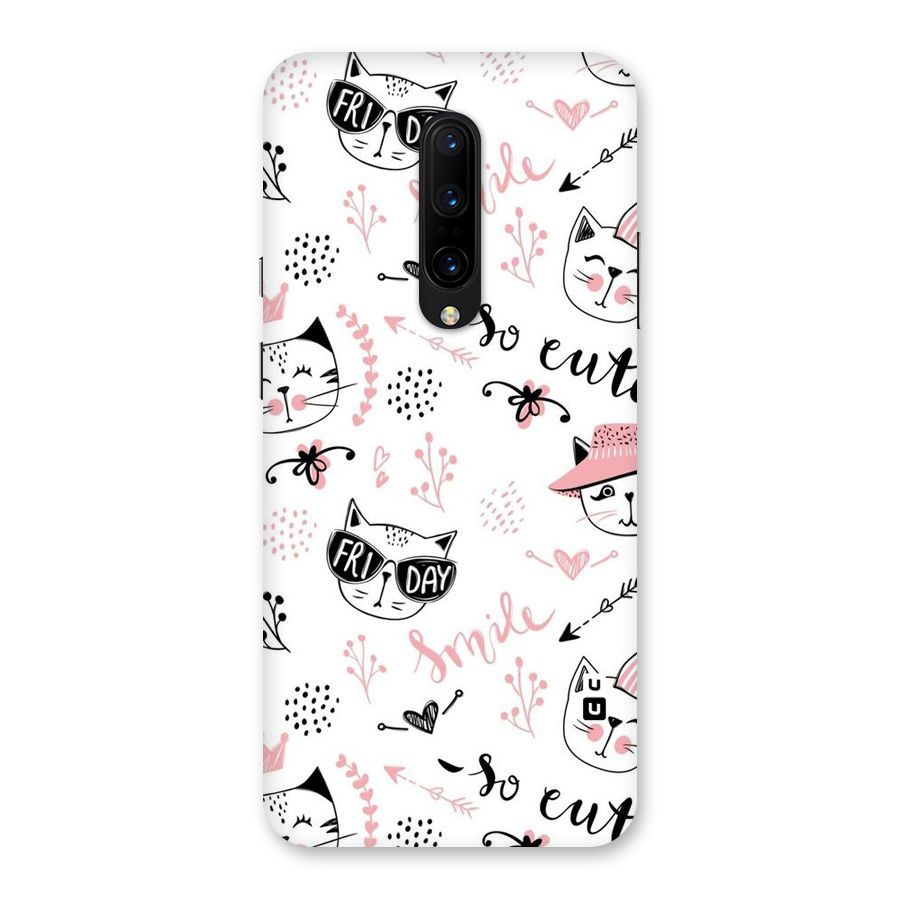 Cute Cat Swag Back Case for OnePlus 7 Pro