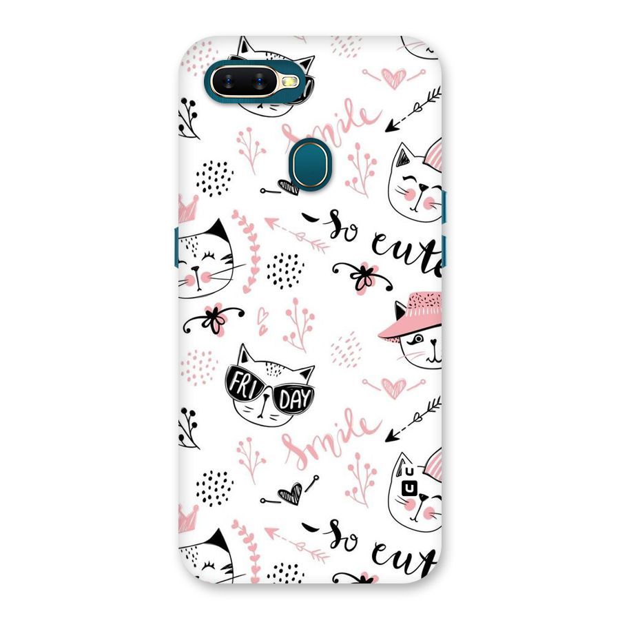 Cute Cat Swag Back Case for Oppo A12s