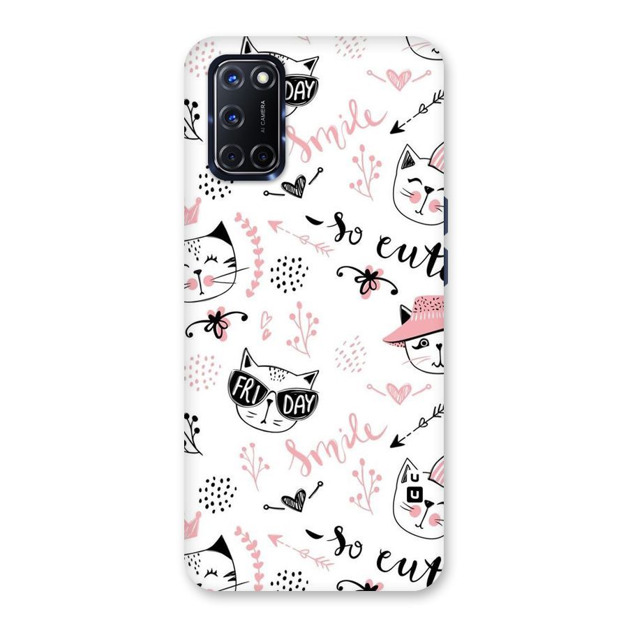 Cute Cat Swag Back Case for Oppo A52
