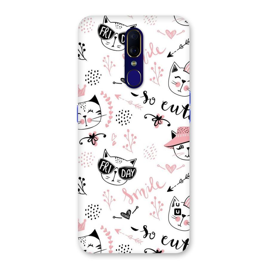 Cute Cat Swag Back Case for Oppo A9