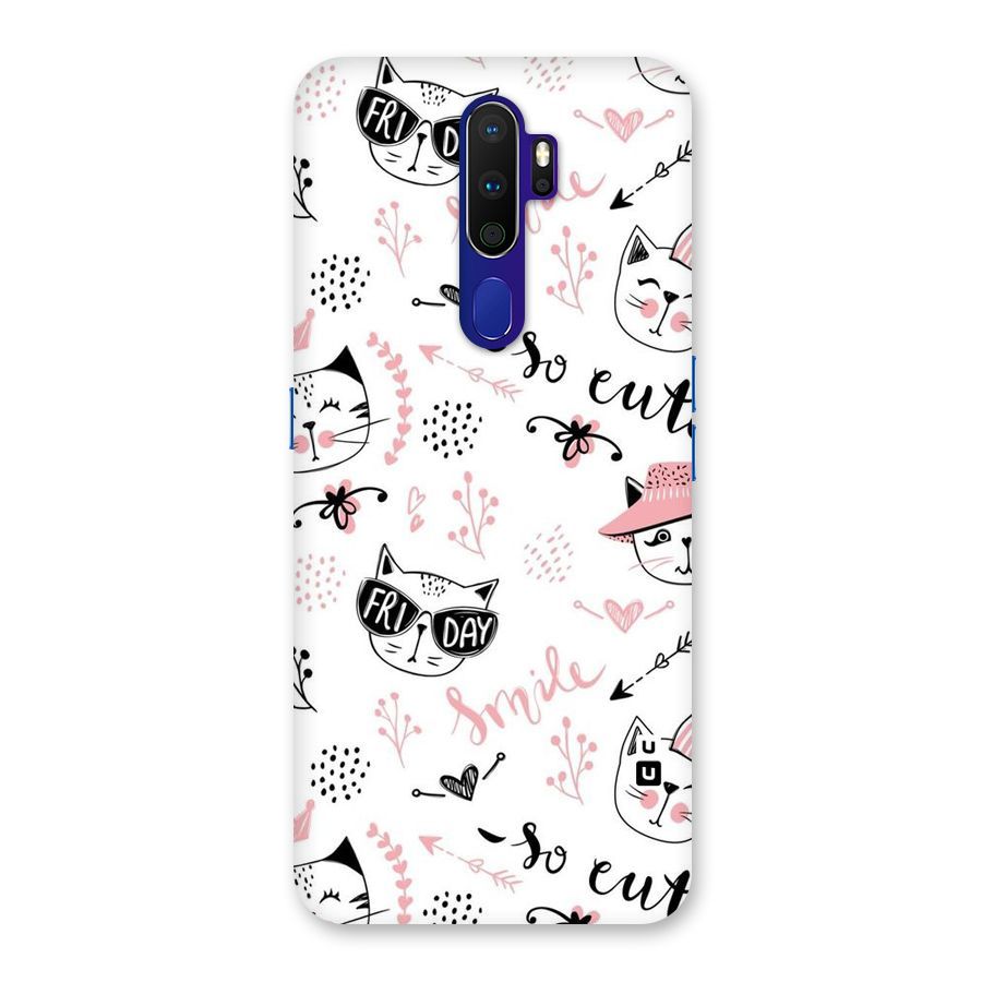 Cute Cat Swag Back Case for Oppo A9 (2020)