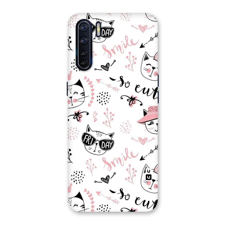 Cute Cat Swag Back Case for Oppo F15